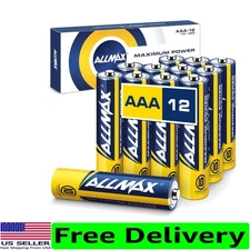 Allmax AAA Batteries 12 Count – Ultra Long-Lasting & Leakproof Design, 10- Life