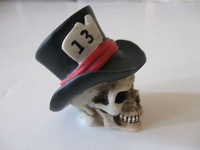 New Skull Lucky 13 top hat SKULL rat rod Zombie 