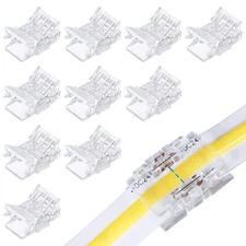 10-Pack 2 Pin 8mm LED Strip Light Connectors UL Listed