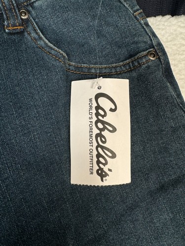 NEW - VTG Cabela's Jeans Women 4 Fits 27x30.5 Blue Denim Flannel Lined Straight - Picture 5 of 17