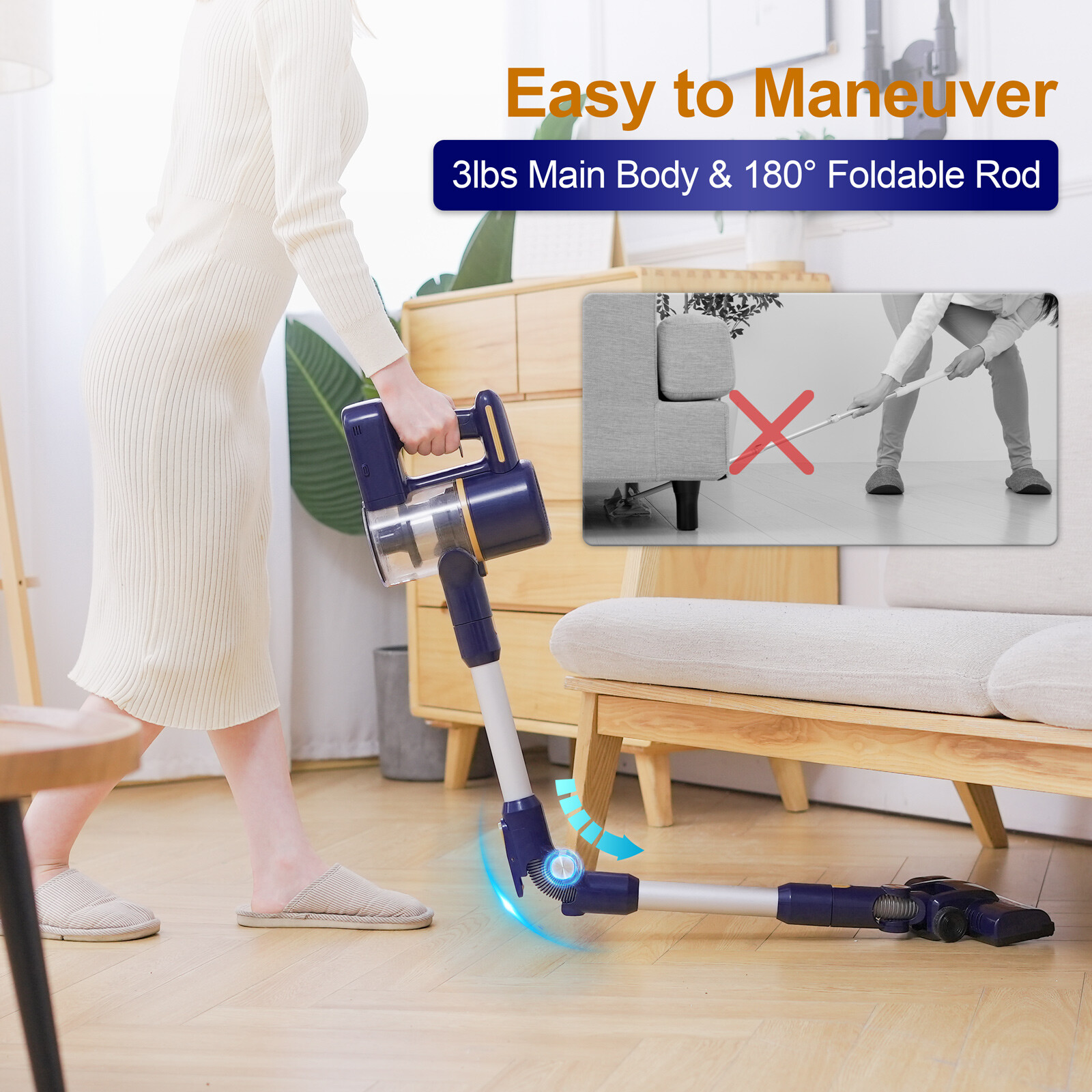 INSE N7P 14000pa Cordless Handheld Stick Carpet Floor Pet Hair Vacuum Cleaner Love Gorey