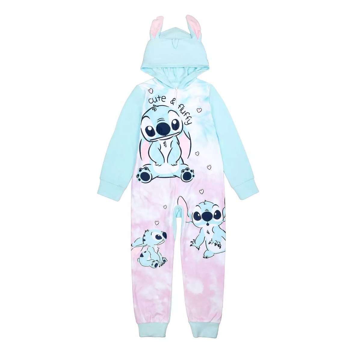 New Disney's Lilo Stitch Girls Cute Fluffy One-Piece Footless