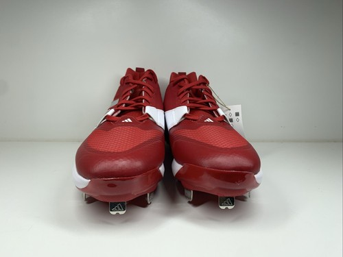 Men's Red and White Adidas Icon 8 Baseball Cleats Size 12 NWT IG7104 - Picture 4 of 13