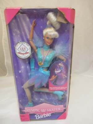 1997 Olympic Skater Barbie Doll Skate & Spin USA Olympics