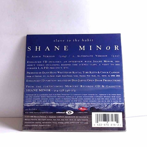 Slave to the Habit [Single] by Shane Minor (CD, Mar-1999, Mercury ...
