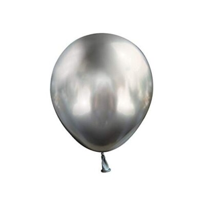  Kalisan Mirror Chrome Space Grey 5 Inch Latex Helium Balloons 50ct