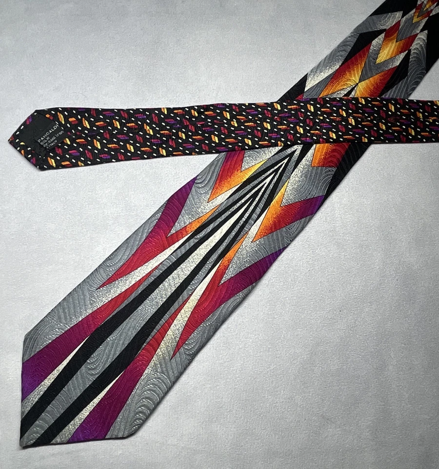 Vitaliano Pancaldi для галстука Barcelino мужской 100% шелк печать по всему многоцветный - Изображение 2 из 4