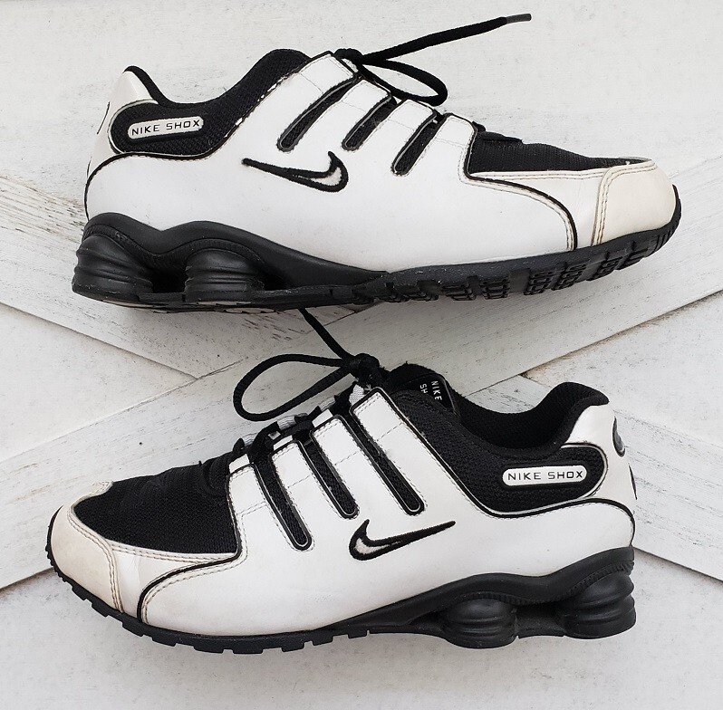 Black White NIKE Shox NZ Sneakers Youth 3Y Athletic Running Black White NIKE Shox NZ Sneakers Youth 3Y Athletic Running