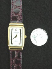 Wristwatch Lady's Michel Herbelin Gold Leather Swiss 6 Jewel NOS 1980s France