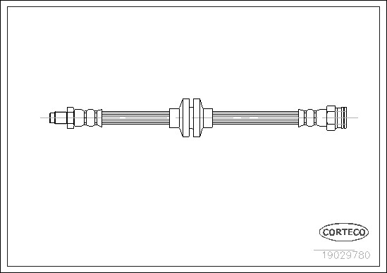 Corteco 19029780 Bremsschlauch Hinten 410 Mm FüR Alfa-image