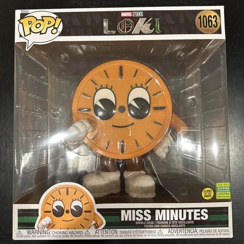 Funko Pop! Jumbo: Marvel Loki Miss Minutes #1063 Bobble Head GLOW 2022 Limited E
