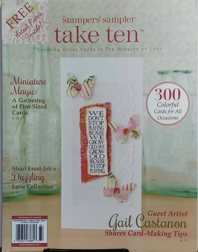 The Stampers Sampler Take Ten Dec Jan Feb 2017 Colorful Cards FREE ...