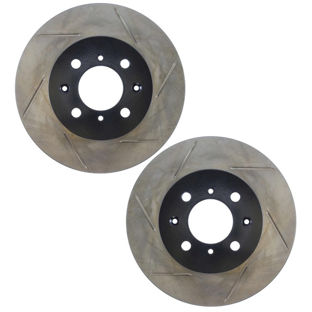 Pair Set of 2 Front StopTech Slotted Disc Brake Rotors for Honda Accord