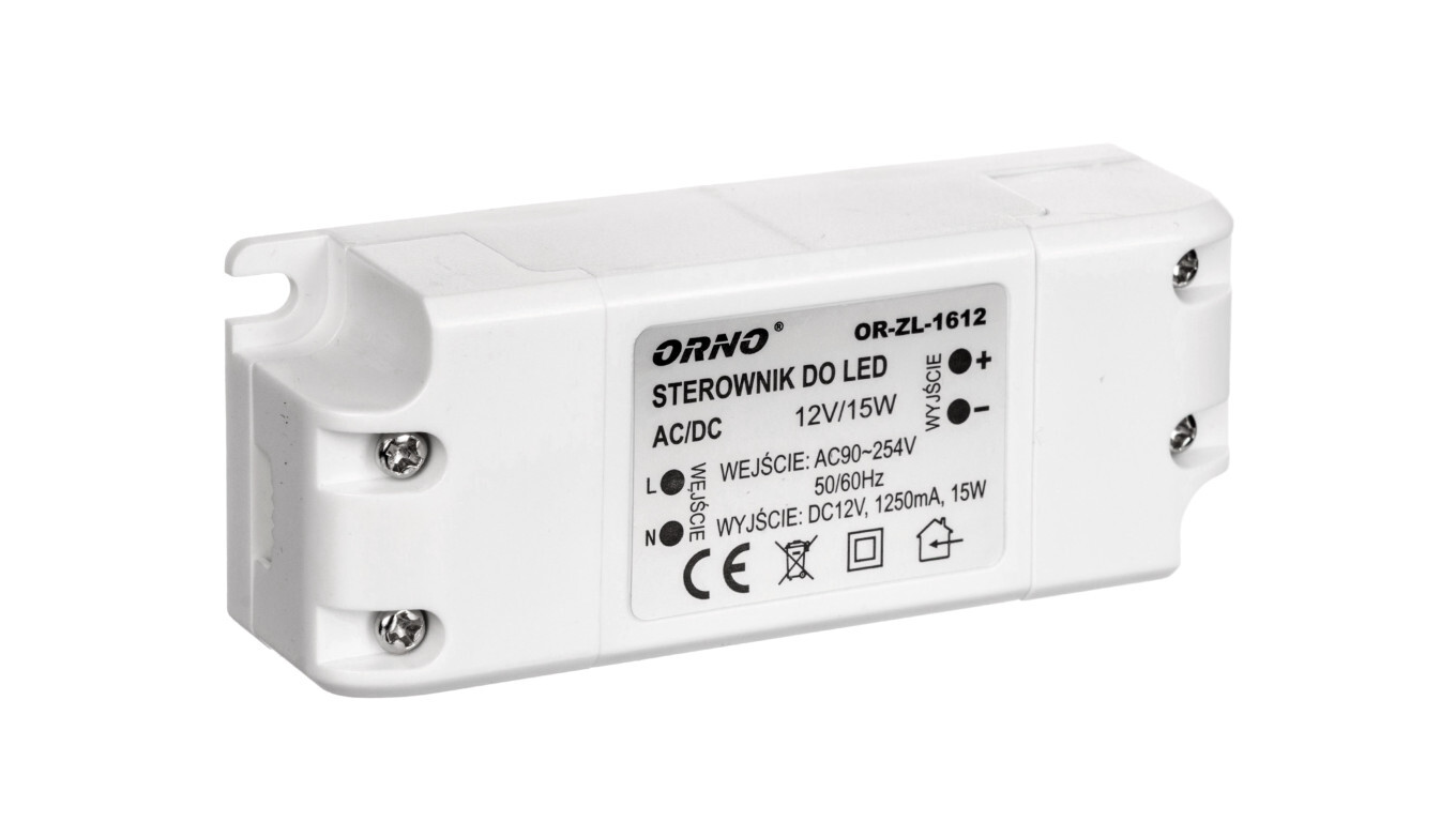 LED power supply 12V DC 15W 1.25A IP20 OR-ZL-1612 /T2UK