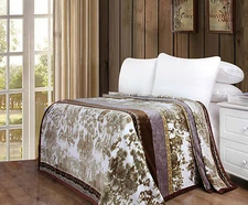 DaDa Bedding Elegant Victorian Floral Soft Warm Flannel Fleece Throw Blanket