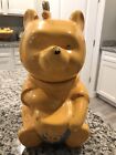 Winnie The Pooh Cookie Jar, Glazed Ceramic, Rare, 12" H 6 W 6 L. Disney Pooh
