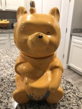 Winnie The Pooh Cookie Jar, Glazed Ceramic, RARE, 12