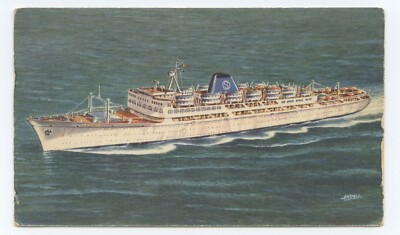Grimaldi Siosa Lines MN Irpinia Cruise Passenger Ship Postcard