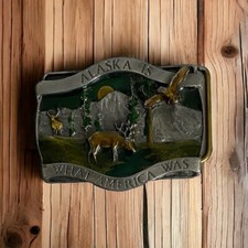Alaska Is What America Was Bald Eagle Elk Mountain 1981 Bercamot Brass Works VTG