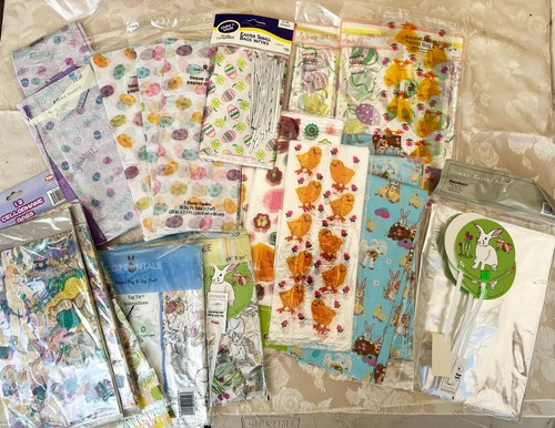 Large Lot Easter Tissue Paper & Party Loot / Favor / Bags & Basket Bags - Picture 1 of 12