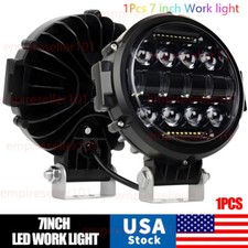 7 Black Led Pods Work Light Bar Round Driving Fog Headlight Truck Off Road