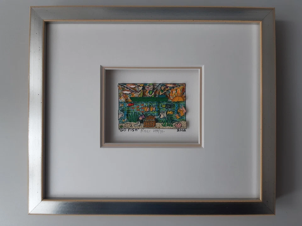 James Rizzi 3D, Go Fish 2002, 299/350, gerahmt, handsigniert - Bild 2 von 4