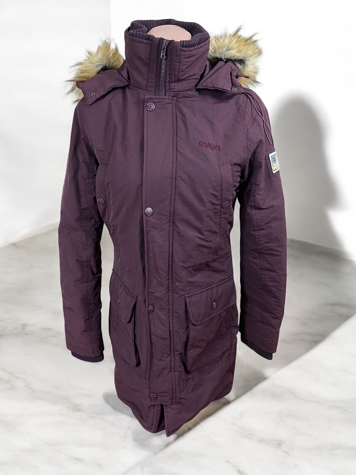 SVEA EUREKA JACKET PADDED HOOD PURPLE SIZE S