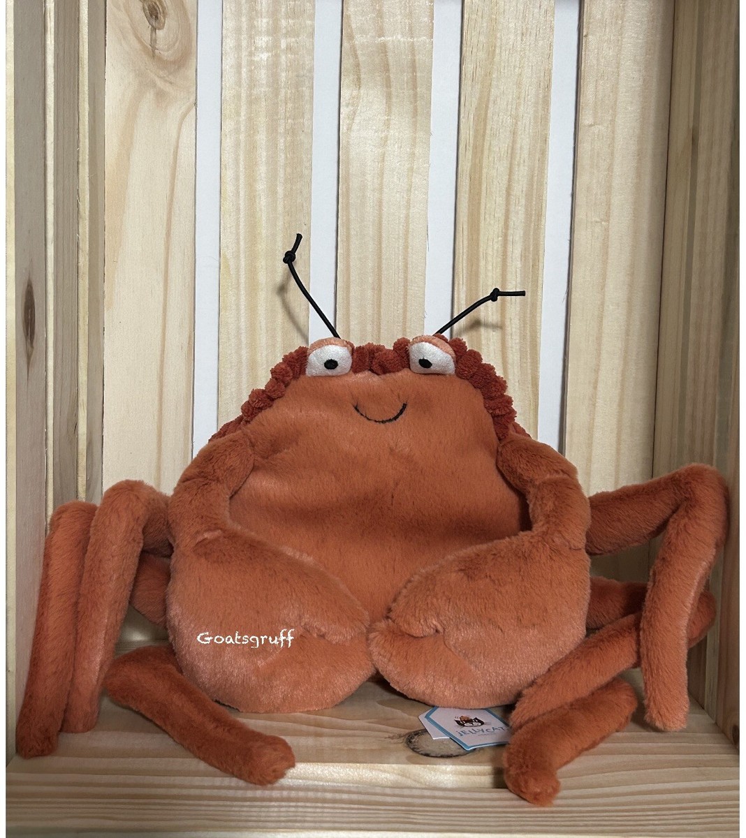 Jellycat London Crispin Crab Stuffed Animal Plush Toy Orange Soft