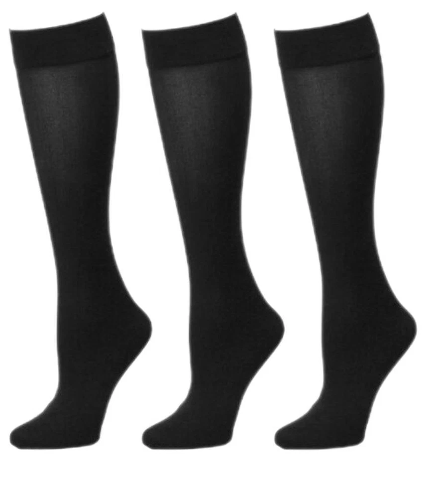 3-12 Pairs Women Trouser socks stretchy Knee High Soft Thin Material size 9-11 - Image 3 of 4
