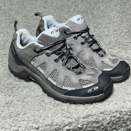Salomon Women's Exit Aero Gray Black Hiking Shoe Contagrip 449168 US Size 8.5