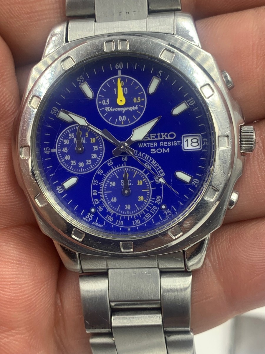 時計 SEIKO TITANIUM CHRONOGRAPH V657-9910 SEIKO Titanium Chronograph V657-9910 Mens Watch JAPAN
