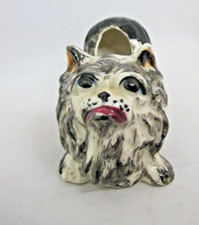 Vintage 1940s Occupied Japan Shih Tzu Dog Ceramic Porcelain Planter Black White