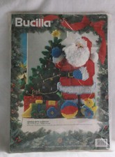 BUCILLA Plastic Canvas Santa's Gift Doorstop Christmas Needlepoint NIP