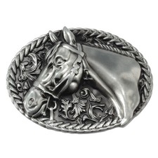 Horse Men's Belt Buckle Western Cowboy Cowgirl Motorcyclists HRS-01-S 
