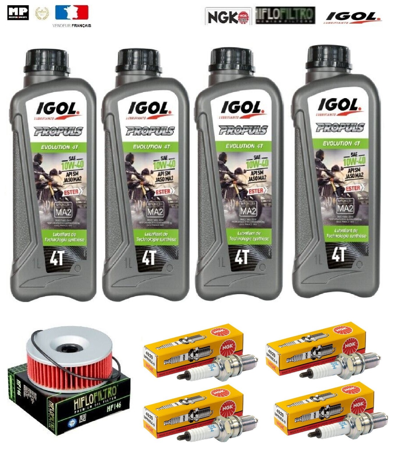 Kit vidange premium Igol Yamaha XVZ 1200 TD Venture Royale 84-85 huile moto et filtre
