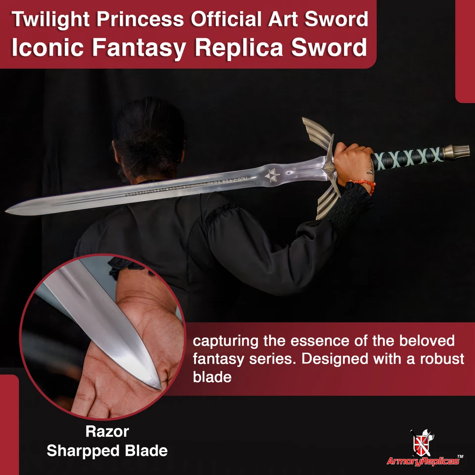 Легенды видеоигра принцесса мастер меч копия - Hylian гравированное лезвие - Изображение 4 из 4