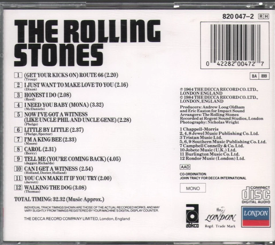 Rolling Stones Self-Titled CD Germany Abkco 8200472 - Bild 2 von 2