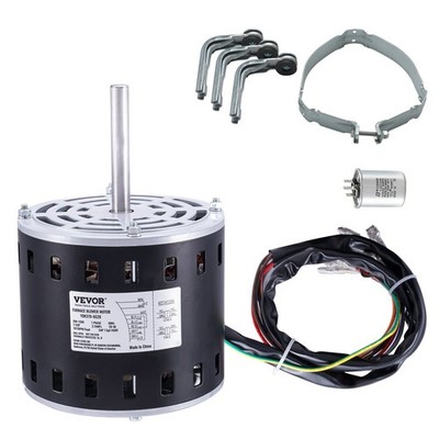 1/2HP Furnace Blower Motor, 208/230V 2.7Amps, 1075RPM 5 Speeds, CW/CCW Rotation,