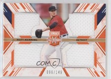2019 Panini Elite Extra Edition Triple Silhouettes Orange /149 Matt Manning s3g