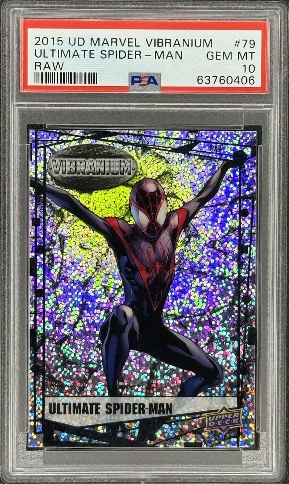 Ultimate Spider-Man 2015 Upper Deck Marvel Vibranium Raw #79 PSA 10 RARE LOW POP
