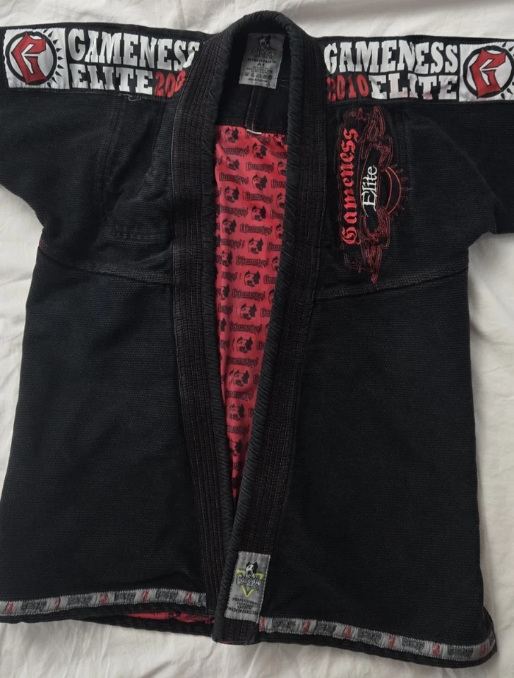 Chaqueta Gameness Elite 2010 Kimonos Talla A1 Jiu-Jitsu Profesional Lucha Negra Foto 3 de 4