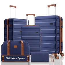 3/5 Piece Luggage Set Expandable ABS+PC Hardshell Carry on with Spinner & TSA #