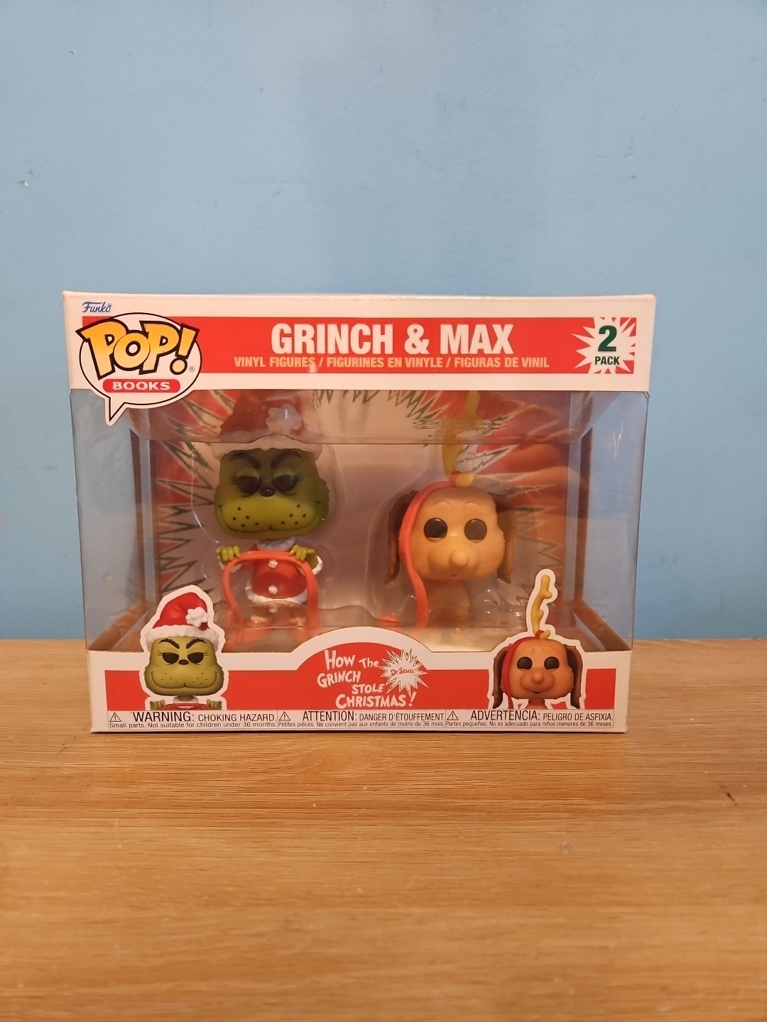 THE GRINCH - GRINCH & MAX 2 PACK 3.75"" POP BOOKS VINYL FIGURE FUNKO CHRISTMAS