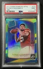 PATRICK MAHOMES II PSA 9 2017 DONRUSS OPTIC #177 LIME PRIZM RC RATED ROOKIE