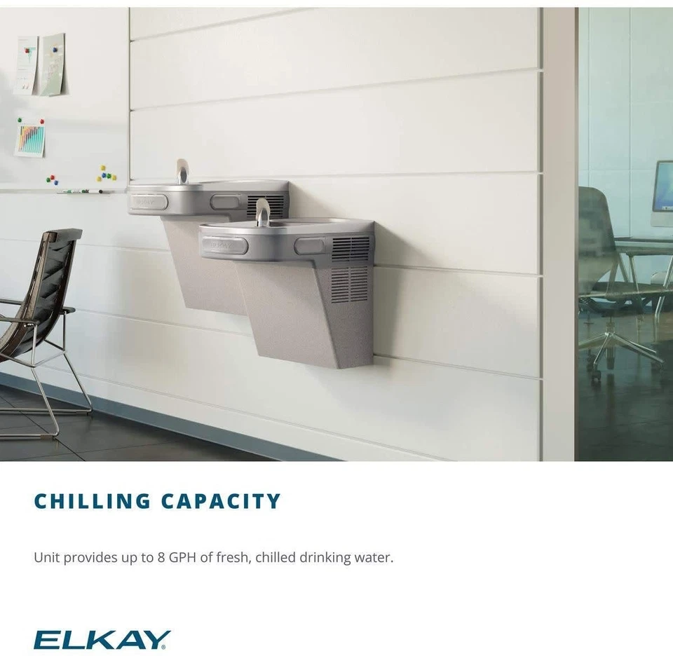 EZS8L Elkay Cooler Wall Mount ADA, Non Filtered, 8 GPH Light Gray Granite - Image 3 of 4