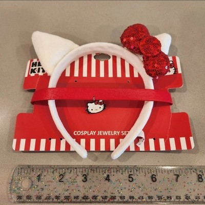 Bioworld Cosplay Costume Hello Kitty Headband and Collar New