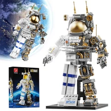 Space Astronaut Building Block Set,860Pcs Spaceman Building Toys with Display...