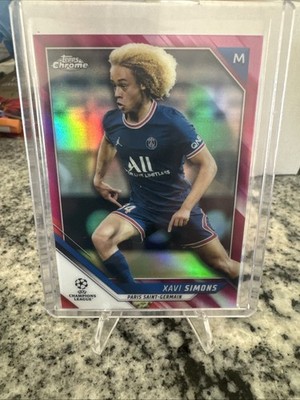 2021-22 Topps Chrome Uefa Champions League Xavi Simons Pink Refractor /175