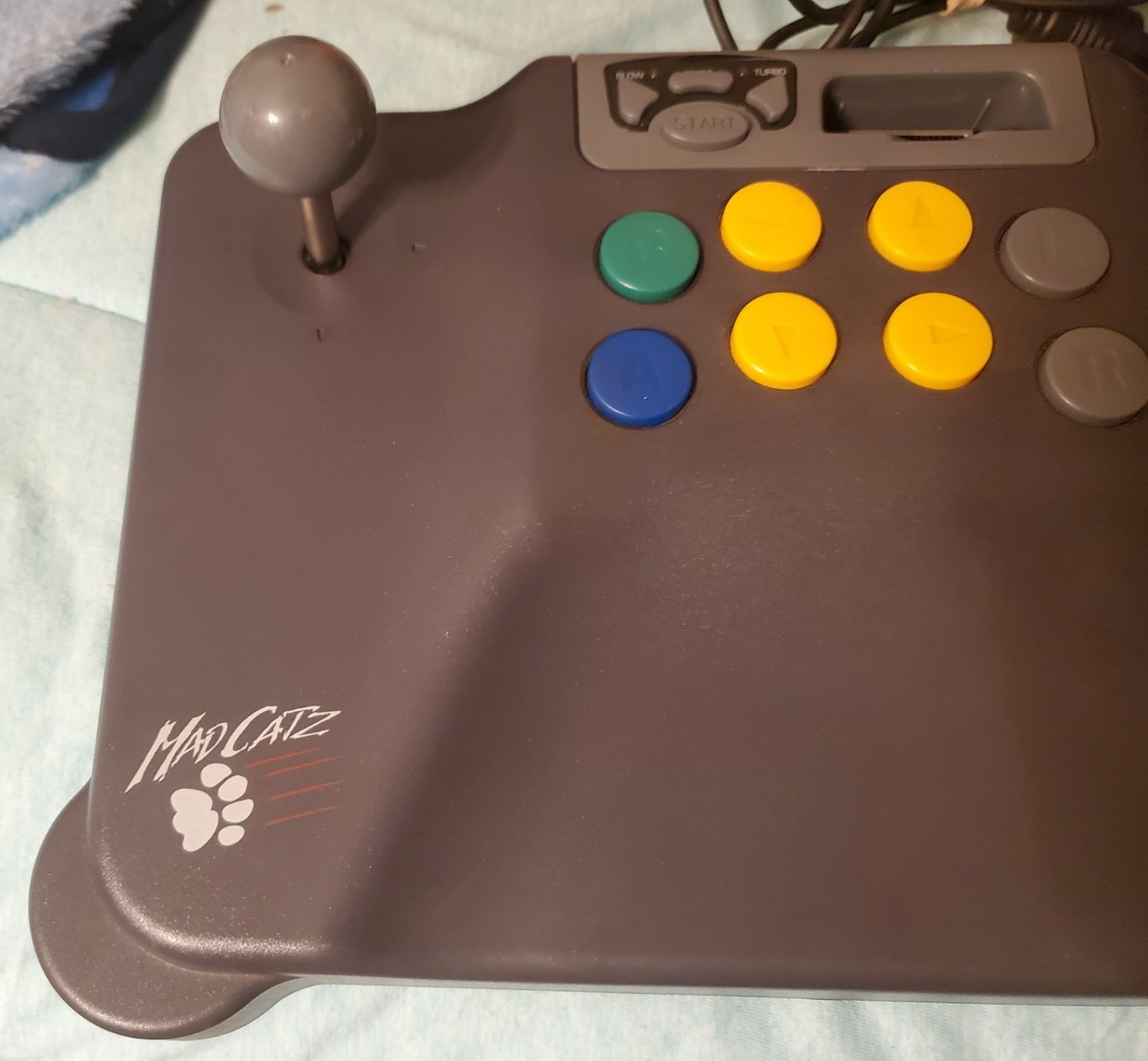 Nintendo 64 Joystick Dual Arcade N64 Mad Catz controller /w rumble
