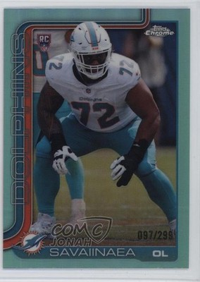 2025 Topps Chrome Rookies Teal Refractor 97/299 Jonah Savaiinaea Rookie RC 1rb9